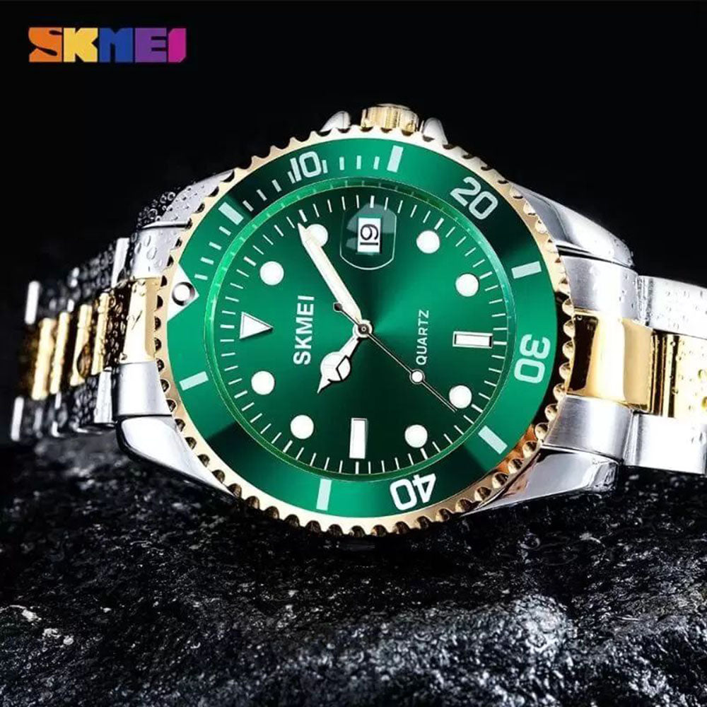 Men's SKMEI 9771 Rolex Design Luminous Display Luxury Stainless Steel Watch