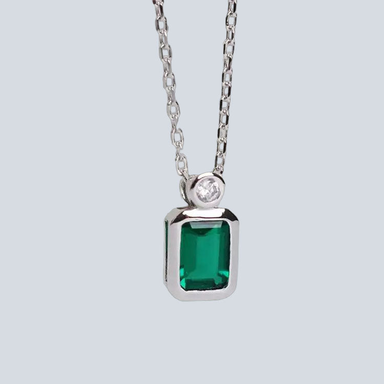 Women's Campbell & Rodgers Classic Rectangle Emerald Pendant