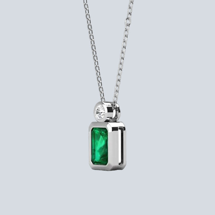 Women's Campbell & Rodgers Classic Rectangle Emerald Pendant