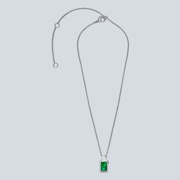 Women's Campbell & Rodgers Classic Rectangle Emerald Pendant