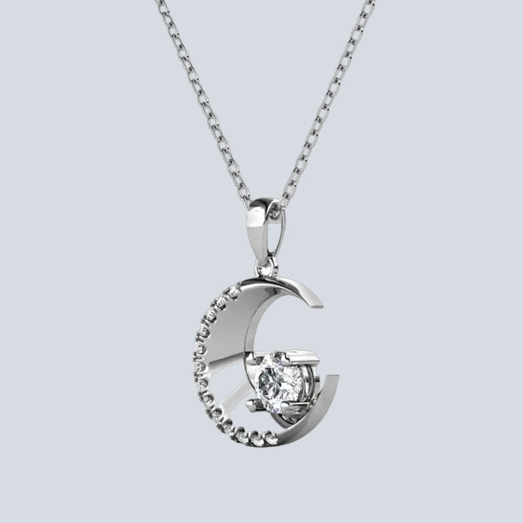 Women's Campbell & Rodgers Moissanite Diamond La Lune Pendant