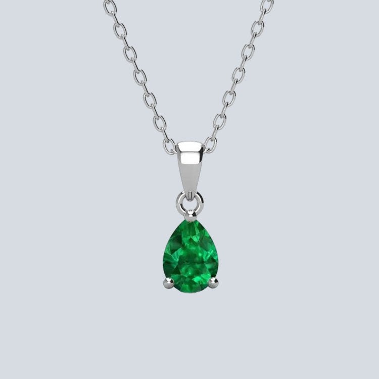 Women's Campbell & Rodgers Pear Emerald Pendant