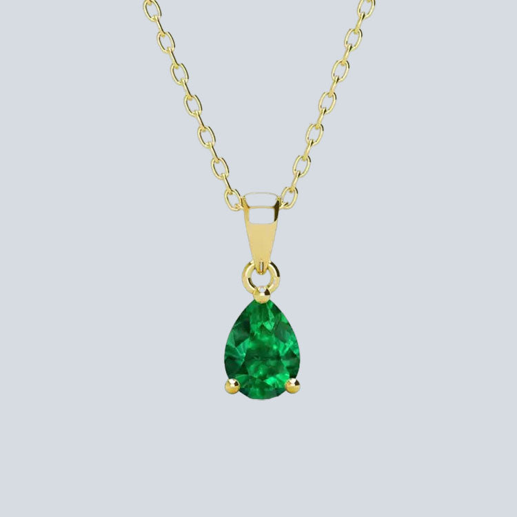 Women's Campbell & Rodgers Pear Emerald Pendant