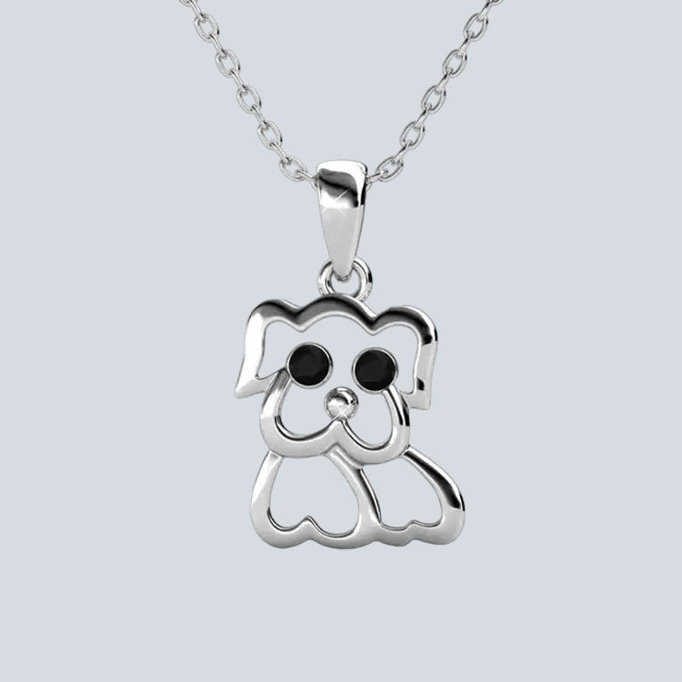 Women's Campbell & Rodgers Pug Pendant with Swarovski Crystals