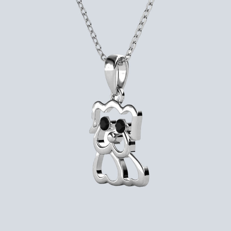Women's Campbell & Rodgers Pug Pendant with Swarovski Crystals
