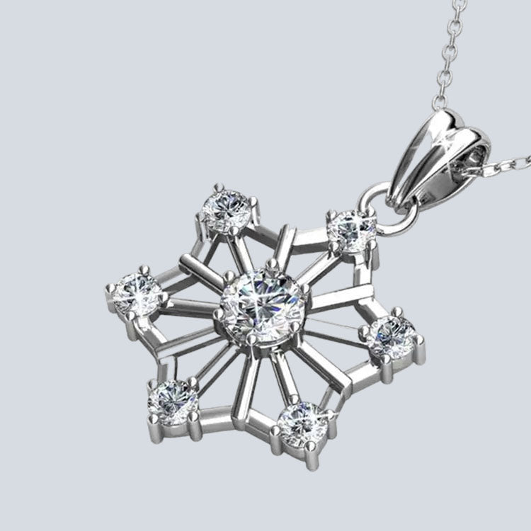 Women's Campbell & Rodgers Snowflakes Pendant with Swarovski Crystals