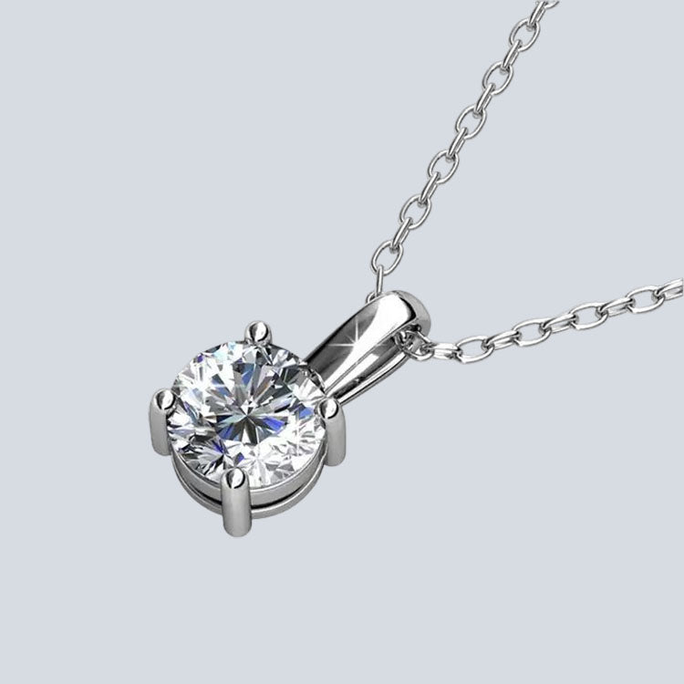 Women's Campbell & Rodgers Solitaire Pendant with Swarovski Crystals