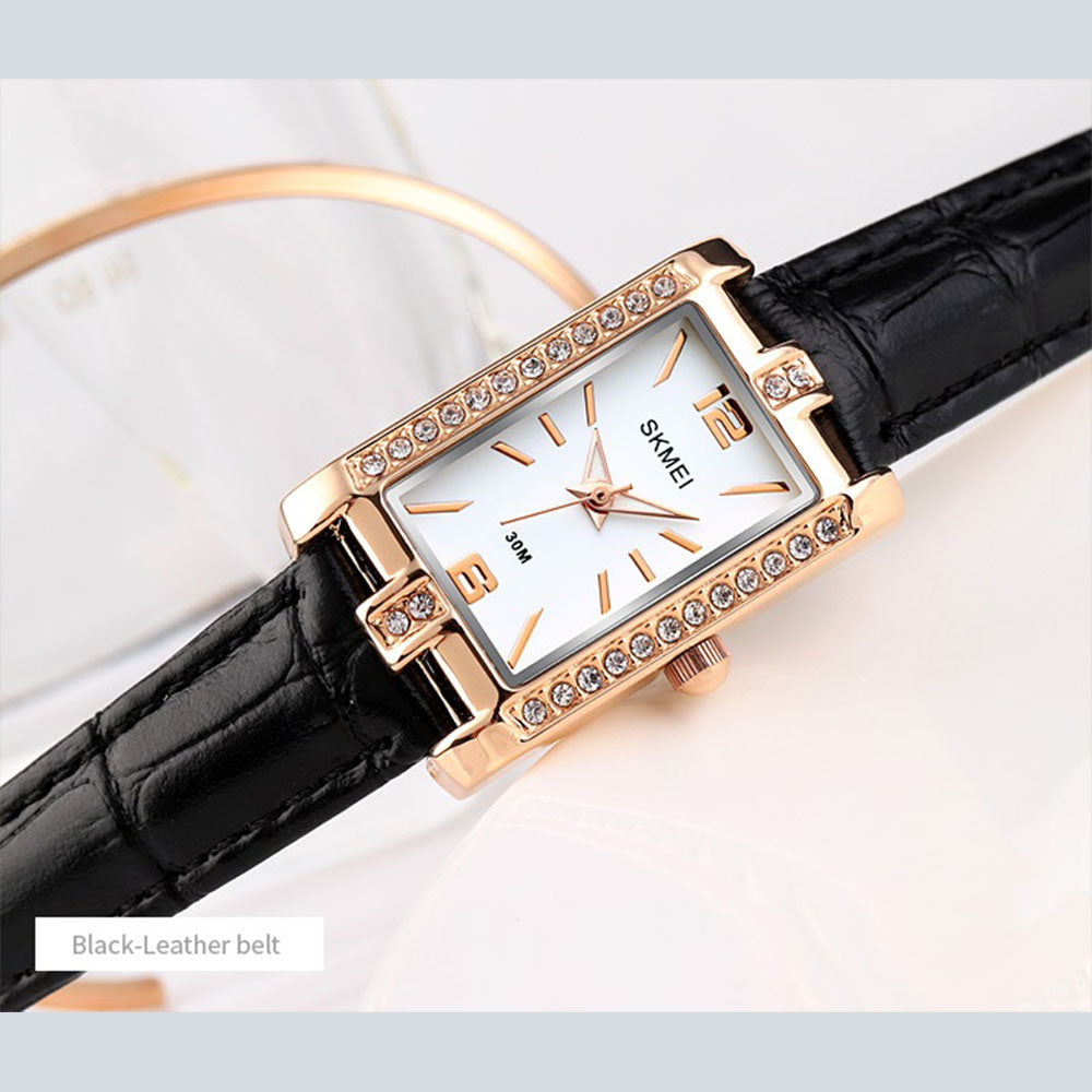 Women's SKMEI 0961 Elegant Meticulous Small Dial Rhinestone Quartz Watch