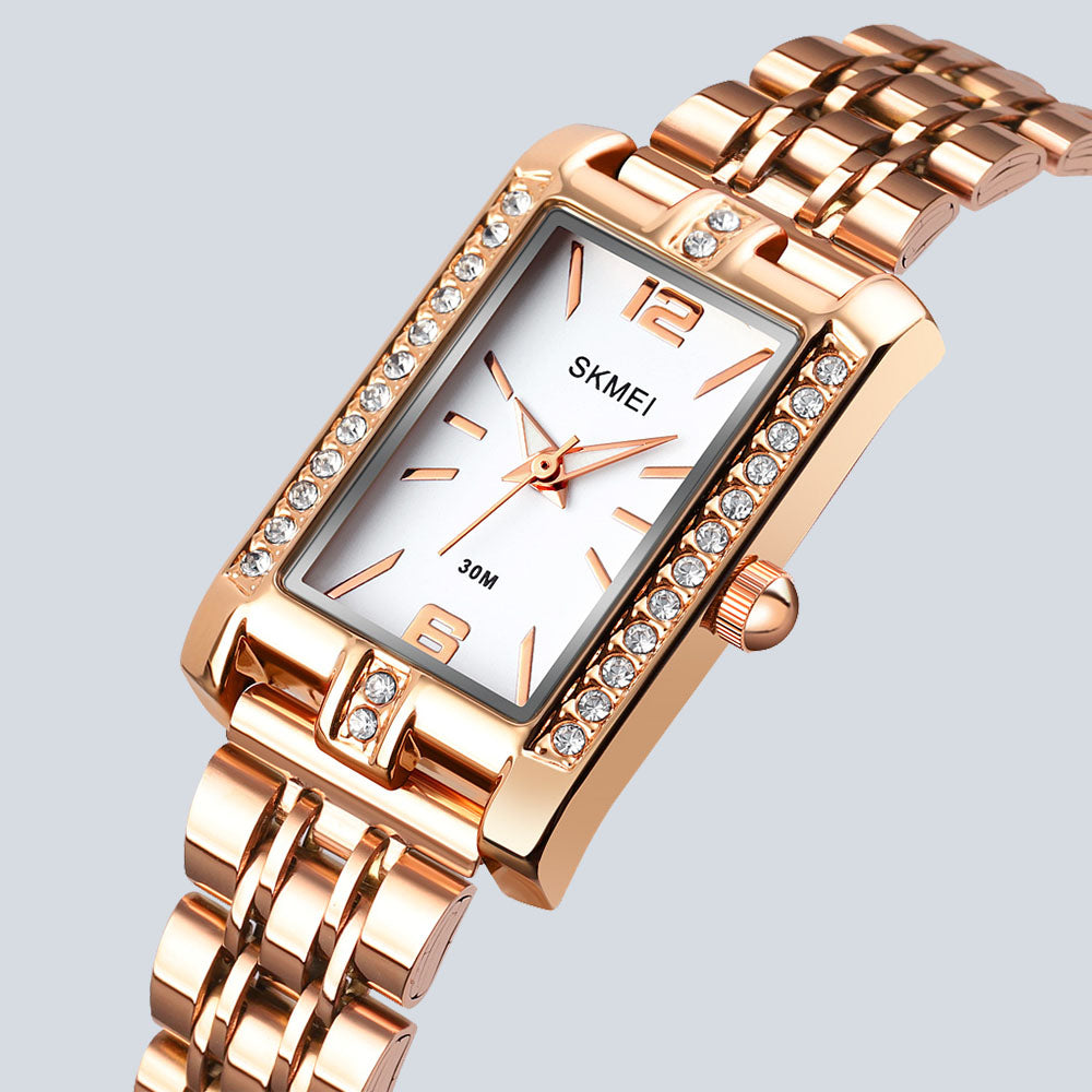 Women's SKMEI 0961 Elegant Meticulous Small Dial Rhinestone Quartz Watch