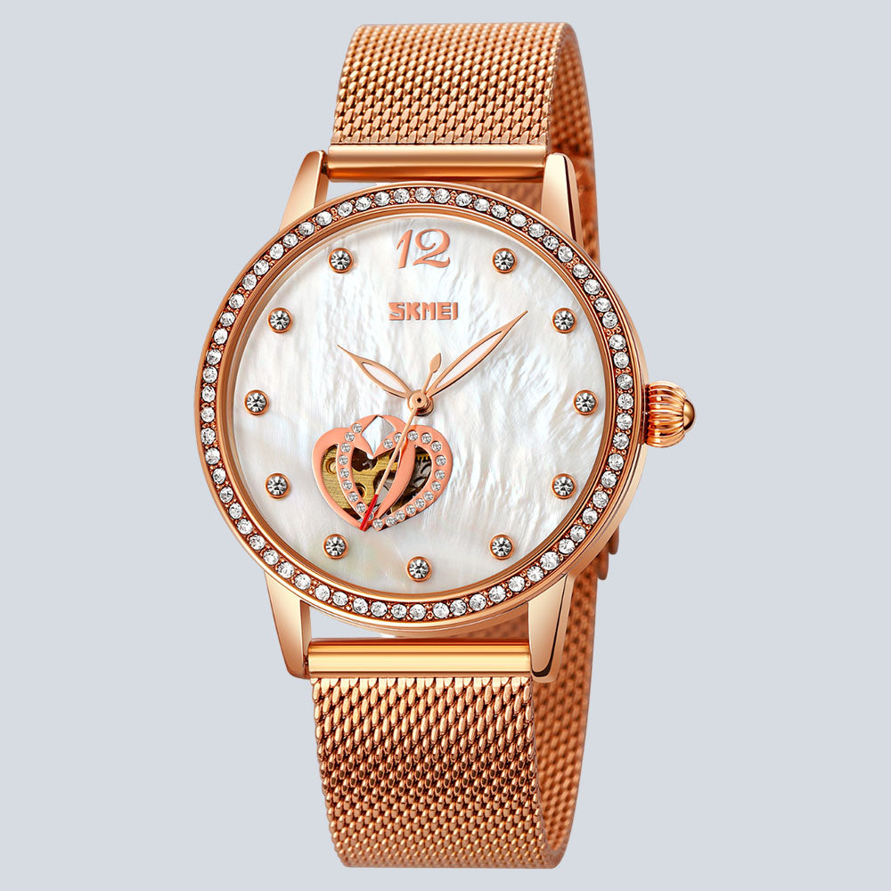 Women's SKMEI 5529 Elegant Mechanical Rhinestone Night Glow Watch