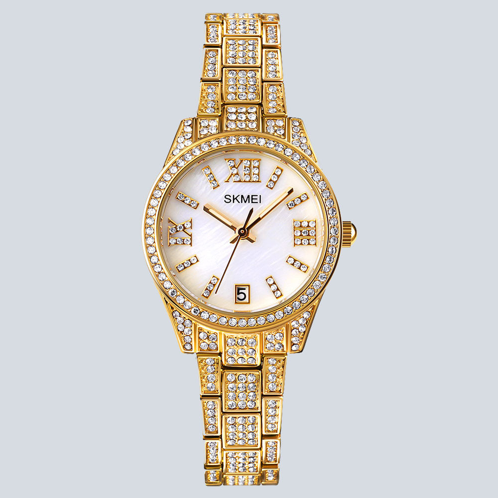 Women's SKMEI 1471 Crystal Analog Diamond Luxury Quartz Watch