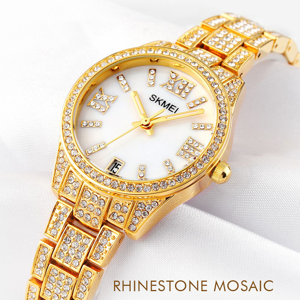 Women's SKMEI 1471 Crystal Analog Diamond Luxury Quartz Watch